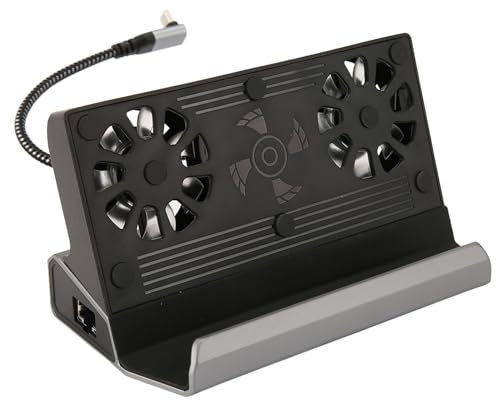 Estación de Acoplamiento Compatible con Steam Deck, 10 en 1 para Rog Ally Dock, Estación con 5 USB 3.0 2.0 Doble Ventilador de Refrigeración Interfaz Multimedia HD 4K a 60 Hz