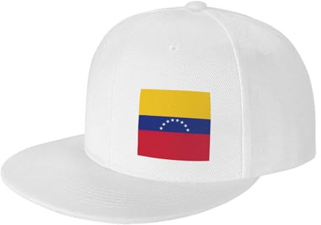 Gorra de béisbol personalizada de la bandera de Venezuela con foto impresa, sombrero de verano ajustable personalizado unisex, blanco, talla �nica