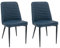 MINCETA Esszimmerstühle 2er-Set,Modern Esszimmerstuhl mit Polster-Rücken,Kunstleder Küchenstühle für Esszimmer,Marineblau