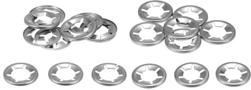 QUARKZMAN 20Stk Innenverzahnte Stern Schloss Unterlegscheiben Set M14 M16 Aufschiebbare Sicherungsscheibe Klemmen Schnellverschluss 304 Edelstahl Druckmuttern