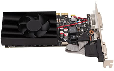 Akozon Grafikkarte, Karte 2.0 X8 HD Multimedia-Schnittstelle DVI VGA PC Thin Card Gaming GT730 128 Bit 4 GB DRR3 PCI Express