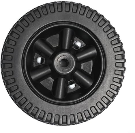2 ruote per griglia, per carrello, multifunzionali, per barbecue, diametro esterno 152 mm, altezza 40 mm, diametro foro 8-10 mm (nero)