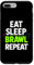 Hülle für iPhone 7 Plus/8 Plus Eat Sleep Brawl Repeat Lustiges Videospiel