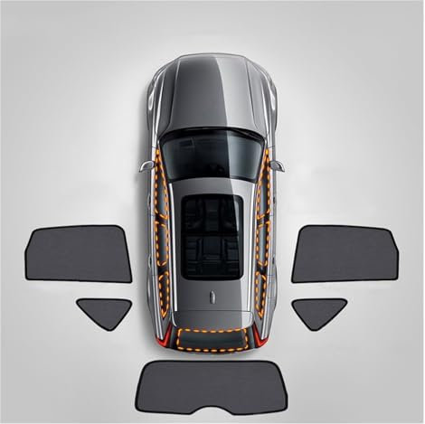 Auto-Sonnenschutzschild Für Toyota Für CHR Für CH-R 2018-2021 Magnetische Auto Fenster Sonnenschutz Schild Frontscheibe Hinten Seite Vorhang Sonne Schatten Sonnenschutz Auto (Größe : 5Pcs No Front)