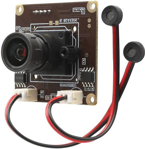 MMlove 5MP USB Kameramodul 30FPS Dual Mikrofon Webcam 81° Betrachtungswinkel 3,6mm Objektiv High Speed Lightburn Kamera Industrie Sicherheitskamera für VR Gesichtserkennung Streaming MID