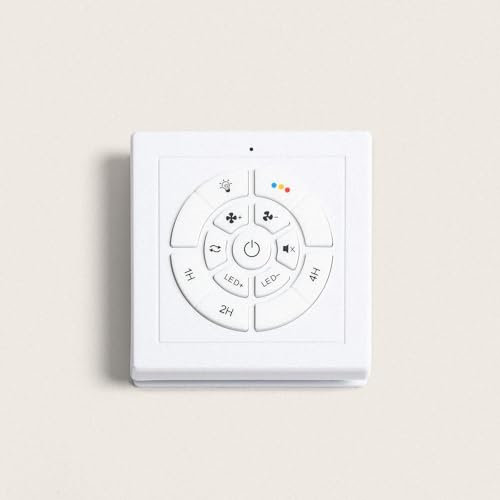 LEDKIA LIGHTING Contrôleur Mural Encastrable pour Ventilateur de Plafond Blanc