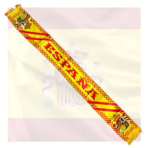 JYC CREATIVE Écharpe officielle des équipes de football, équipement officiel de football, cadeau d'équipe d'équipe de football, Écharpe Taille Unique, (Espagne)