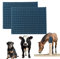 Pferd Kratzmatte 2er-Set, 42 x 33 cm, Kratzbrett, weiche Massage-Matte für Pferde, Kühe, Ziegen, Hunde und Nutztiere, Blau