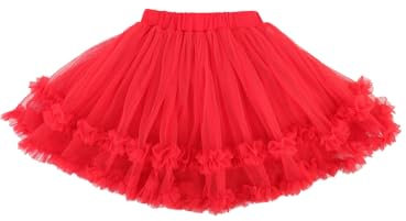 GroYolan Mädchen Tütü Röcke Tutu Prinzessin Tanz Ballettrock Baby Kinder Tüllrock 2 Schichten Tüll Bunt Partyrock 1-10 Jare