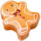 Ciieeo Decorative Christmas Cookie Tin Candy Storage Box Adorable Gingerbread Man Design