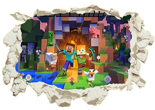 YCVBCY Wandaufkleber Kinderzimmer Jungen,Gaming Wandbild für Schlafzimmer,Wandtattoo Junge Teenager,Videospiel Wandstikcer für Jugendzimmer Deko Geschenk - C