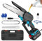 Mini Kettensäge für Makita Akku 18V, 8 Zoll Bürstenlose Kettensäge mit Automatischer Öler, Sicherheitsverriegelung, Handkettensäge für Gartenscheren Astschere Holzschneidenz (Ohne Akku)