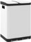 HOMCOM Poubelle de cuisine 2 x 30L poubelle à pédale en acier inoxydable avec 2 compartiments, couvercle à fermeture douce, seaux intérieurs amovibles, pour le recyclage et les déchets, blanc