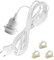 E27 Lampenfassung mit Schalter und Stecker Weiß Fassung E27 mit 5M Netzkabel Schraubring Lampenaufhängung Pendelleuchte Hängeleuchte für Küche, Wohnzimmer und Kinderzimmer(Weiß)