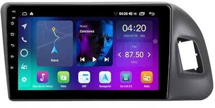 2 DIN Radio de Coche Android 13 de 9 Pulgadas Coche Pantalla Tactil para Audi Q5 2005-2017 Reproductor Multimedia con WiFi/FM/Mandos del Volante/Cámara Trasera/Navegación GPS(NF-6 8+128G)