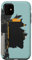 Diseño de placa base con fondo turquesa roto Carcasa para iPhone 11