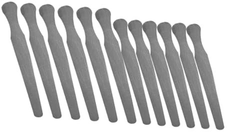 OKUMEYR 12stücke Metall Zungenspatel Edelstahl Glatte Anmischplatten Wiederverwendbarer Spatel Langlebige Munddiagnosestäbchen Tragbare Zungenstäbchen Für Familien Krankenhäuser Kliniken l