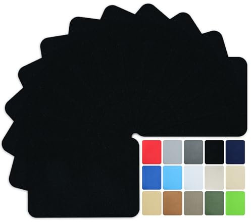 WILDREEDS Premium Quality Fabric Iron on Repair Patches 100% Cotton Iron on Patches for Clothing Inside & Outside Strongest Glue 3 by 4-1/4 (7.5 cm x 10.5 cm)-Balck