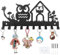 MOAMUN Hiboux Porte Clef Mural avec 10 Crochets, Porte Clé Mural Noirs en Métal Porte Clés Mural Accroche Clef Mural, Support Clef Mural Porte Cle Mural pour Salon Couloir Entrée Décoration