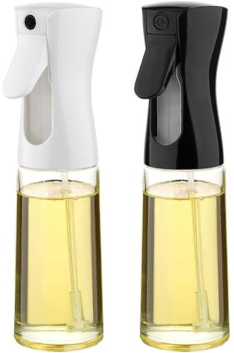 Ölsprüher,2 Stück Ölspray für Die Küche Öl Sprühflasche Olivenöl Spray Salat Öilspender Ölsprüher Flasche,Klare Essigspender Flasche für Küche,Grillen,Salat,BBQ,Heißluftfritteuse,Backen(200 ml)