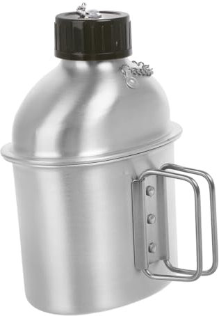 GAROZATION Borraccia in Alluminio Portatile Da Campeggio Bollitore Per Acqua Da Tazza Di Alluminio Per Escursionismo Allenamento e Attività All Aperto