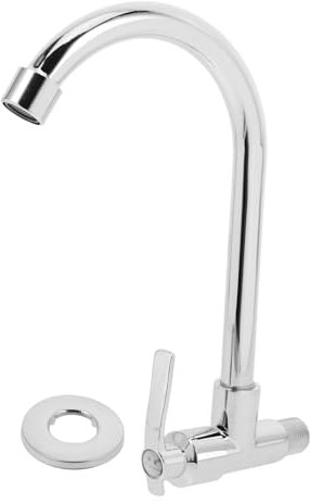 Homoyoyo Grifo De Cocina De Montaje Pared Grifo Individual De Agua Fría Grifo De Lavabo Resistente Para Hogar Diseño Giratorio Grifo De Repuesto Para Fregadero y Jardín