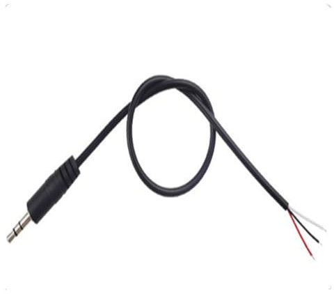 ROBAUN Cavo for auricolari fai da te da 3,5 mm, 3 pin, 4 pin, jack, riparazione cuffie, cavo di ricambio fai da te, 30 cm, 1 m(3.5mm Male,4-pole(300cm))