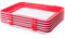 Yeory 6Pcs Food Preservation Tray, 12x8.6 Red Vacuum Stackable Food Organization and Storage Tray with Buckle Reusable Fresh Storage for Preservation, Bread Bags