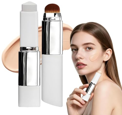 Faccelove Foundation mit LSF 15, Color Changing Foundation Stick mit Bürste – Automatische Farbanpassung, Feuchtigkeitsspendender, Aging Pflege für reife Haut ab 40, für alle Hauttypen