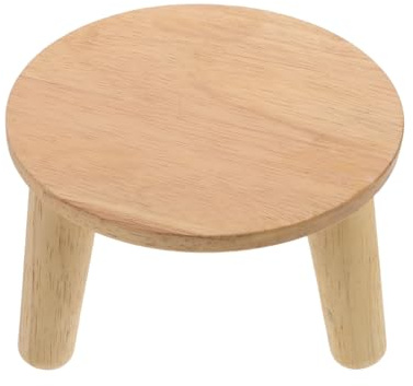 LABRIMP Small Oak Wood Plant Shelf Stand – Solid Wooden Flowerpot Holder for Indoor Living Room and Office Decor
