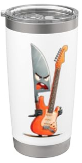 Funny Kitchen Knife with Electric Guitar Costume for Cooker Stainless Steel Insulated Tumbler