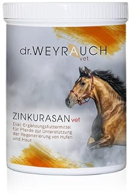 Dr. Weyrauch Zinkursan Vet |1kg | Ergänzungsfuttermittel für Pferde | Kann dabei helfen einen Zinkmangel auszugleichen | Kann zur Unterstützung der Regeneration von Hufen beitragen