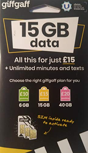 GiffGaff Pay as You Go SIM-Karte, Farbe: Keine