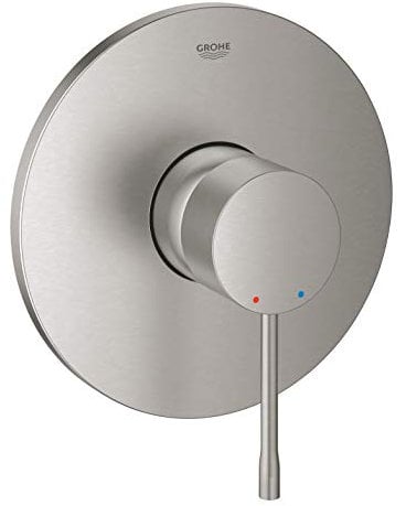 GROHE Essence, Duscharmatur Unterputz (Wasserhahn für die Dusche, ohne Umstellung, Einhebel-Mischbatterie aus Metall mit langlebiger Oberfläche, Installation mit Rapido SmartBox), edelstahl, 24057DC1