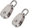BuxiuGK 2 Stück 32mm Umlenkrolle Rolle aus 304 Edelstahl,Riemenscheibe Roller Einzelflaschenzug Blockseilrolle für Seile,Tragkraft 250kg