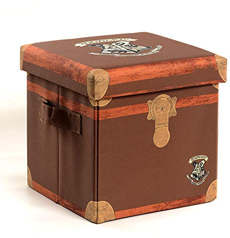 Seven Times Six Harry Potter Hogwarts Ablagefach mit Deckel 10 x 10 x 10 - Magical Fantasy - Braun - Aufbewahrungsbox - Lagerbox - 25.4 cm x 25.4 cm x 25.4 cm