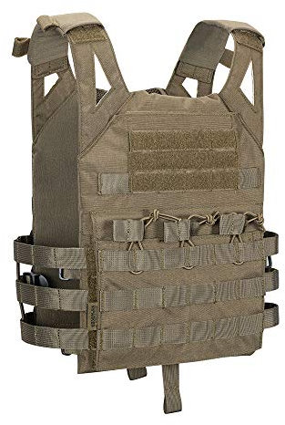 EXCELLENT ELITE SPANKER Tactical MOLLE Waistcoat Plate Carrier Vest for Paintball Airsoft CS Game(Ranger Green)