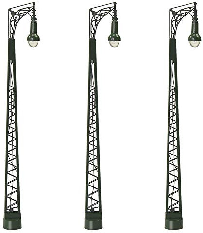 Evemodel 3 STK. Modell bahnleuchten Gittermastleuchte,spur H0 licht 12cm Layout