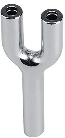 Single Sniffing Tube Snuff Pipe Double Tube Dual Snorter Straw Aluminium Dust Pipe for Powder (Silver, Double)