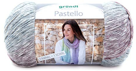 Gründl 4867-02 Pastello Garn, Cotton, malve-opal pastel farbe meliert, ca. 400 m