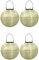 Youning Solar Lampions Außen Wetterfest, LED Solar Lampion Garten Laterne, Papier Laterne Lampenschirm Lampion Runde Laterne Papierlampions zum Dekorieren 20cm (4pcs Beige)