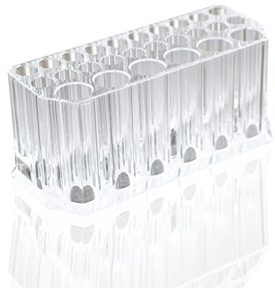 Acryl Eyeliner Organizer 26 Zellen Transparent Schmink Aufbewahrung Kosmetik Ständer Acryl Kosmetik Aufbewahrung für Eyeliner, Augenbrauen, Stiftebecher, Kosmetik-aufbewahrung, Runder Röhrenhalter