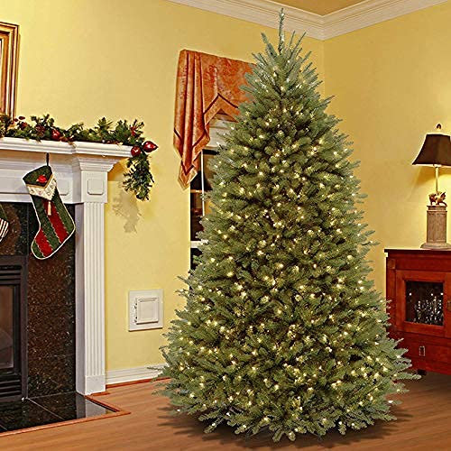 HODAGES Árbol de Navidad Artificial con bisagras de Abeto Antes de la Cama con Luces Blancas cálidas, Soporte Plegable, árbol de Navidad de PVC ecológico para decoración de Oficina en casa, Verde 27