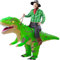 Rafalacy Inflatable Dinosaur Costumes Adult Size T-REX Ride on Halloween Costume Funny Dino Blow up Costume (Green)