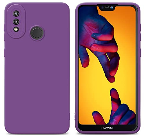 Cadorabo Hülle kompatibel mit Huawei P20 LITE 2018 NOVA 3E Schutzhülle TPU Silikon Case Liquid Design mit Kameraschutz Slim Kratzfest Gummi Case Hülle für Huawei P20 LITE 2018 NOVA 3E in Lila