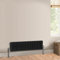 Warmehaus Radiateur horizontal traditionnel en fonte triple colonne Noir 300 x 1192 mm – Parfait pour salle de bain, cuisine, salon