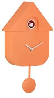 Karlsson Kuckucksuhr Modern Cuckoo - Orange - 21,5x8,5x41cm - Andere - Thermoplast - Wanduhr Modern Wohnzimmer - Wanduhren - Kuckucksuhr