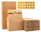 JijAcraft 100PCS Sacs en Papier Kraft, 9x5,5x18cm Pochette Cadeau, Marron Sachets d'Emballage pour Anniversaire Mariage Noël Calendrier de l'Avent