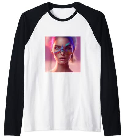 Frauen Meerjungfrau bunte Flossen rosa Sonnenuntergang Reise Insel Geschenk Raglan