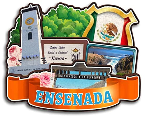Ensenada Baja California Mexico Fridge Magnet Wooden Collection 3D Wood Handmade Travel City Souvenirs Refrigerator Magnet Home Decoration Gift -1486